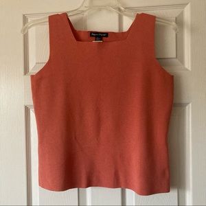 Designer Originals coral knitted sleeveless top